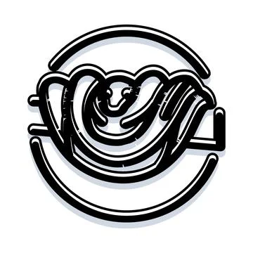 Stylized snake design forming a circular pattern Stockillustratie
