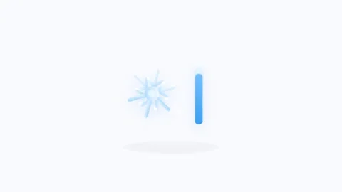 Stylized Snowflake Icon with Rising Blue Gradient Depth Level Indicator Видео 346202096