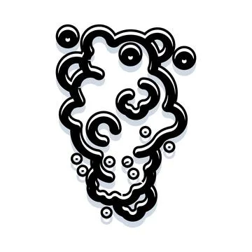 Stylized soap foam bubbles creating abstract design Stock Illustration