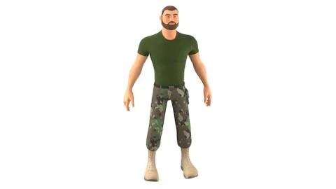 Stylized Soldier Stock-Illustration