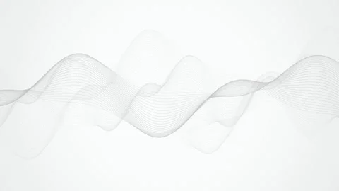 Stylized sound waves flow from left to right in a seamless loop Stock Footage 340957698