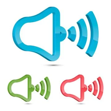 Stylized Speaker Icon, Vector Illustration Stock Illustration