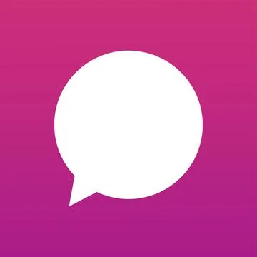 Stylized speech bubble hovering in flat style pink gradient placeholder with イラスト素材