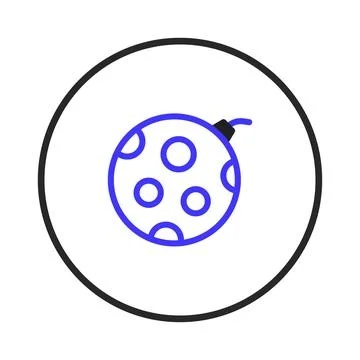Stylized spherical design element with unique patterned dots inside a bold .. 스톡 일러스트