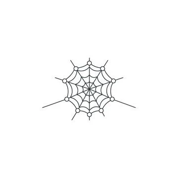 Stylized spider web icon graphic Stock Illustration