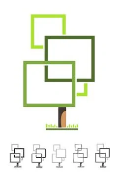 The stylized square Stock Illustration