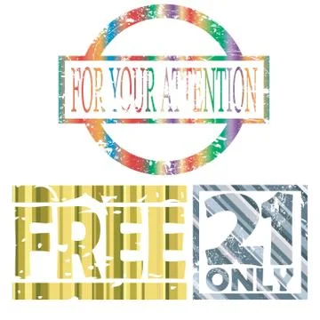 Stylized stamp collection Illustrazione stock