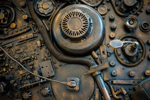 Stylized of a steampunk mechanical Stock Photos