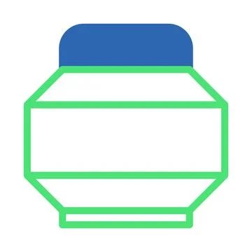 Stylized storage container with flat design elements and modern color scheme イラスト素材