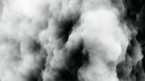 Stylized Stormy Clouds Black and White for Atmospheric Nature Concepts Stock Footage 337766400