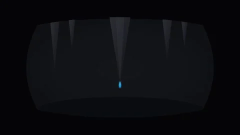 Stylized Subterranean Cavern Icon with Glistening Stalactites and Rhythmic .. Stock-Footage 346202234