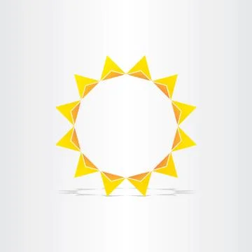 Stylized sun rays hot energy icon イラスト素材