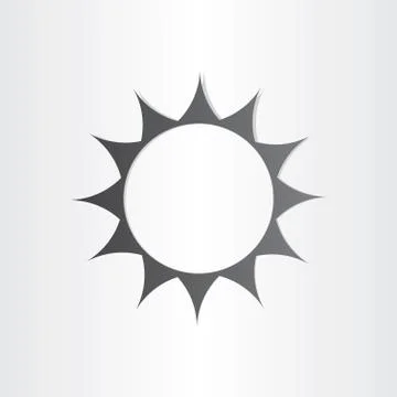 Stylized sun rays summer icon Stock Illustration