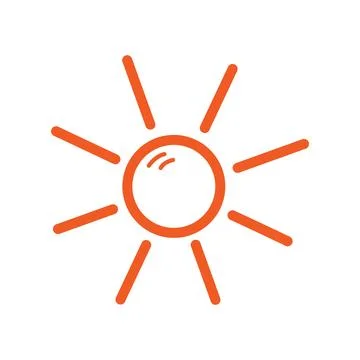 Stylized Sun Simple image Mediterranean Hand Drawn Style Icon Sticker logo Stock Illustration