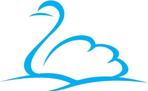 Stylized Swans Illustrazione stock