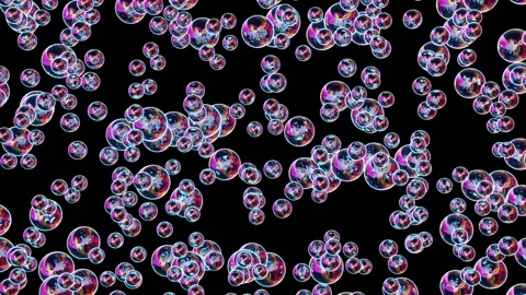 Stylized Swirling Bubbles Stock Footage 221877495