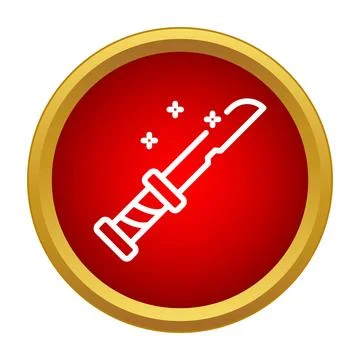 Stylized sword icon presenting combat and game concept Stock Illustration