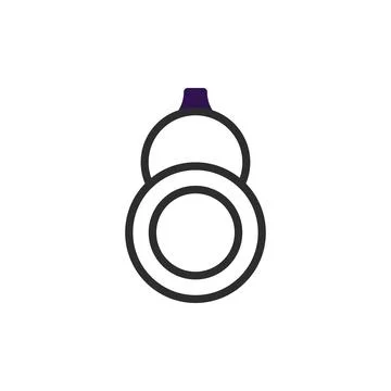 Stylized symbol representation depicts interconnected geometric shapes with.. Stock Illustration
