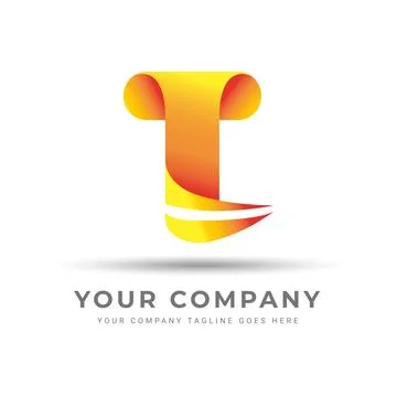 Stylized T logo with elegant t design logo Stock Illustration