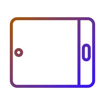 Stylized Tablet Device Icon Graphic Illustration Stock Illustration
