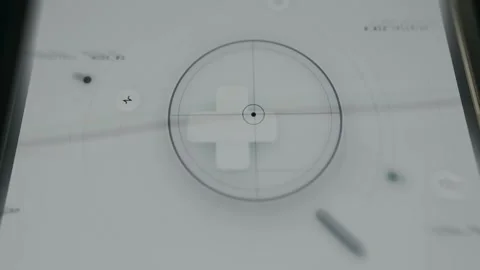 Stylized target icon with a plus symbol at the center, healthcare concept Stock Footage 335887041