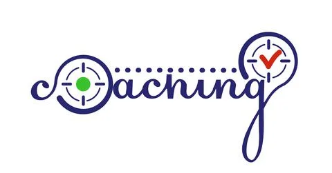 Stylized text coaching  linear style Illustrazione stock