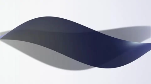 Stylized three dimensional ribbon curves in a gentle fluid motion Stock Footage 340877637