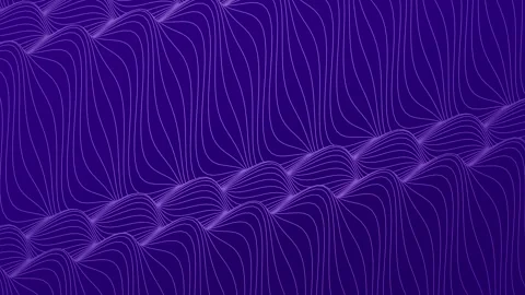 Stylized three dimensional terrain grid ripples in a seamless loop Stock Footage 340957702
