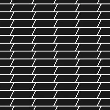Stylized tiles seamless pattern in black and white Stock Illustration