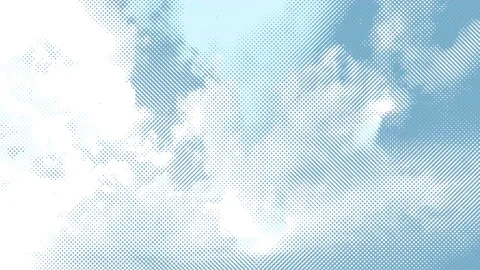 Stylized timelapse of clouds in a grid of dots, like a comic or manga animated. Stock Footage 150735904