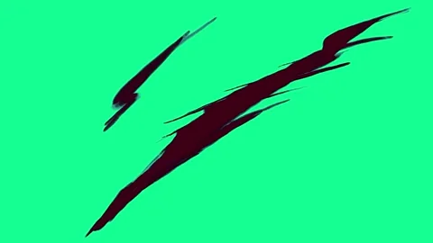 Stylized transition with hand-drawn beast claw marks. Stock animation with a Stockbeeldmateriaal 339021553