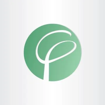 Stylized tree abstract icon design Illustrazione stock