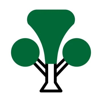 Stylized Tree Graphic Icon, Nature and Growth 스톡 일러스트