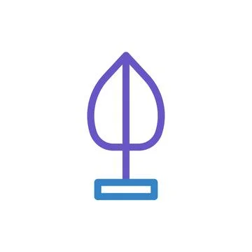 Stylized Tree Icon with Modern Design Elements Illustrazione stock
