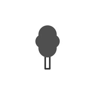 Stylized tree icon representing simple natural element symbol of environmen.. 스톡 일러스트