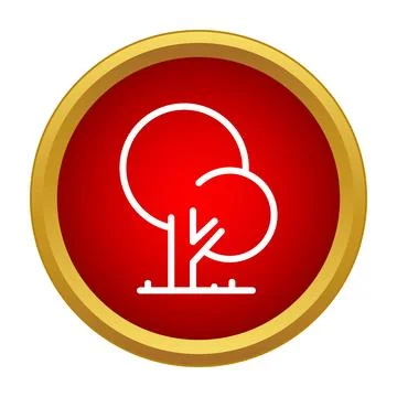 Stylized tree icon symbolizing nature and environment Stock Illustration