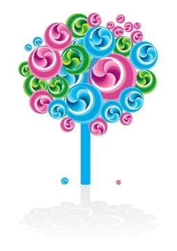 Stylized tree icon, vector illustration Stock Illustration