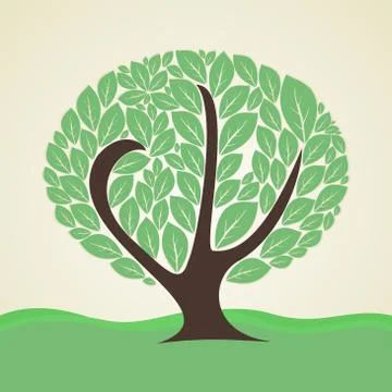 Stylized tree Stock Illustration