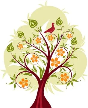 Stylized Tree 스톡 일러스트