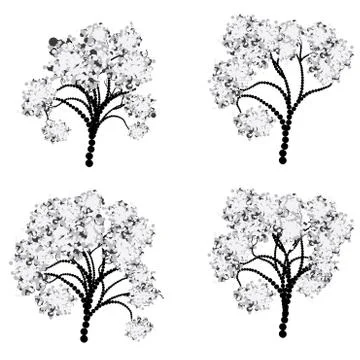 Stylized Tree Silhouette 스톡 일러스트