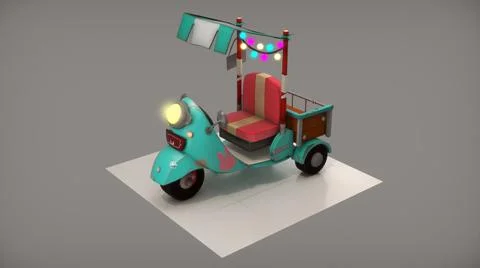 Stylized tricycle Stock Illustration
