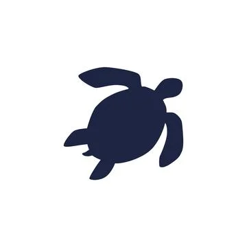 Stylized turtle icon vector illustration イラスト素材