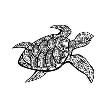 Stylized turtle Stock Illustration