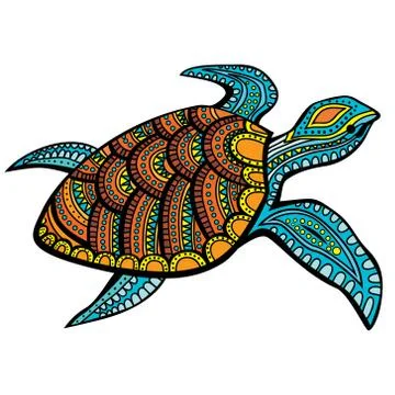 Stylized turtle Stockillustratie