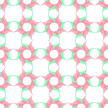 Stylized Twirled Flower Trellis  Background Stock Illustration