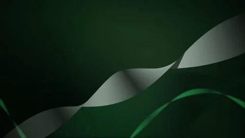 A stylized twisting double helix ribbon flows in a seamless loop Stock Footage 341486683