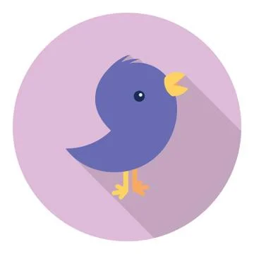 Stylized Twitter Bird Illustrazione stock