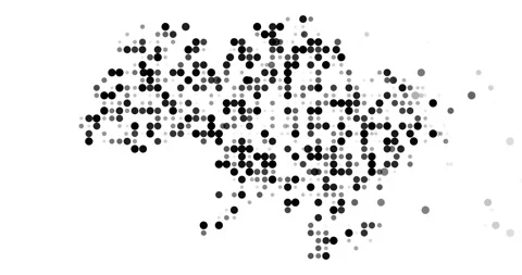 Stylized Ukraine Map From Falling Dots Stock Footage 312259935