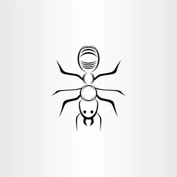 Stylized vector ant symbol design Stock Illustration