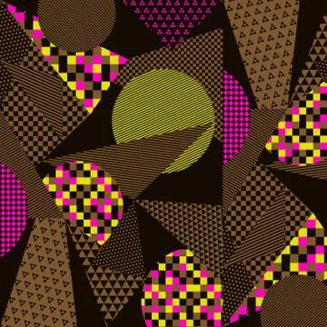 Stylized Vector Geometric Pattern Background 库存插图